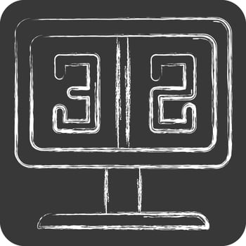 Icon Score. related to Baseball symbol. chalk Style. simple design editable. simple illustration vector