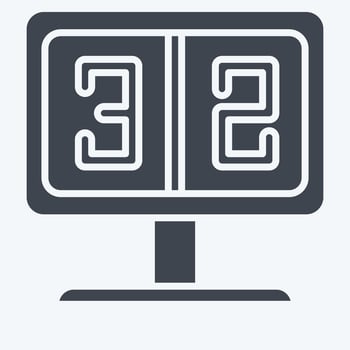 Icon Score. related to Baseball symbol. glyph style. simple design editable. simple illustration vector