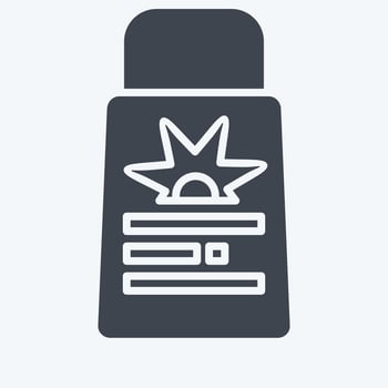 Icon Sunscreen. related to Baseball symbol. glyph style. simple design editable. simple illustration vector