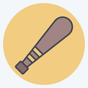 Icon Bat. related to Baseball symbol. color mate style. simple design editable. simple illustration vector