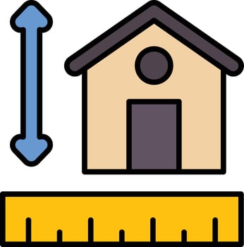 House Measurement Vector Icon