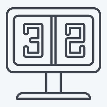 Icon Score. related to Baseball symbol. line style. simple design editable. simple illustration vector