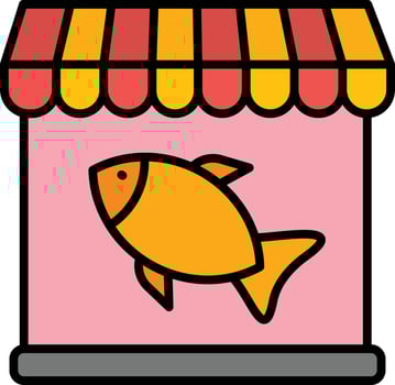 Fish Shop Vector Icon