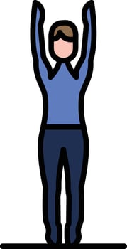 Mountain Pose Upward Vector Icon