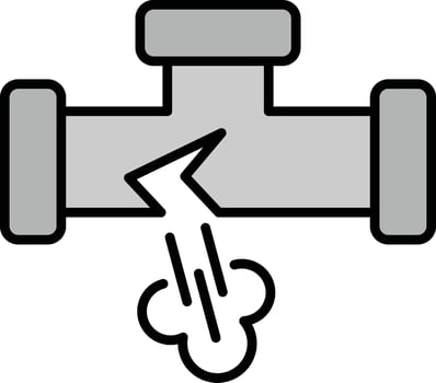 Gas Pipe Leak Vector Icon