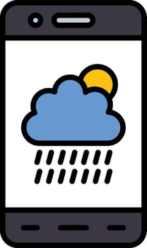 Mobile Weather Vector Icon