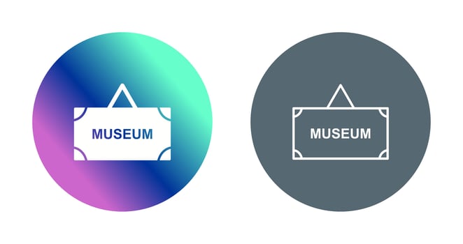 Museum Tag Vector Icon