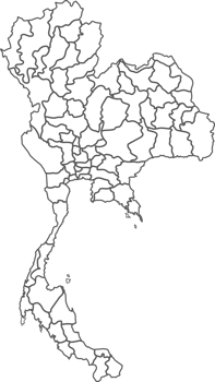 Map of Thailand with detailed country map, line map. png