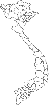 Map of Vietnam with detailed country map, line map. png