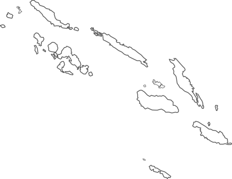 Map of Solomon Island with detailed country map, line map. png