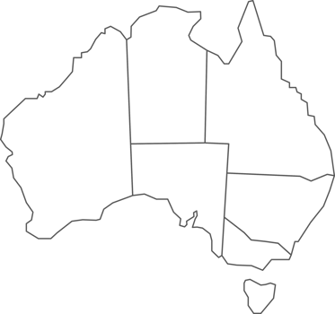 Map of Australia with detailed country map, line map. png