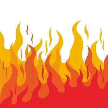 Fire sign. Fire flame icon isolated on white background. Vector illustration