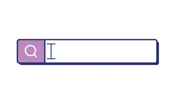 Vector search bar search box internet search icon vector on white background