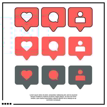 like, share and subcribe vector