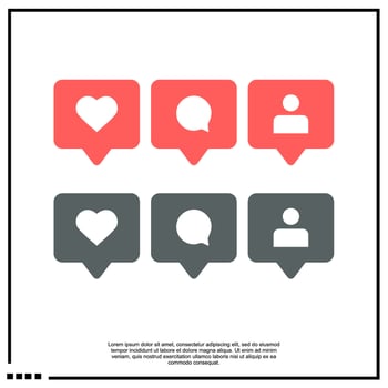 like, share and subcribe vector