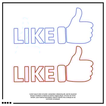 like icon for social media vector