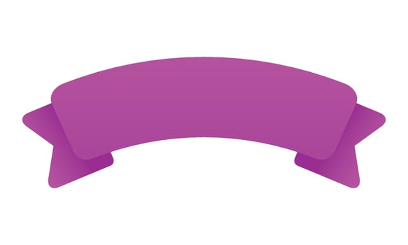 Vector purple ribbon on white background.
