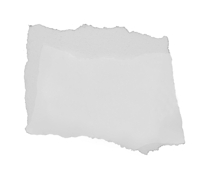 a sheet of paper torn to pieces on transparent background png file