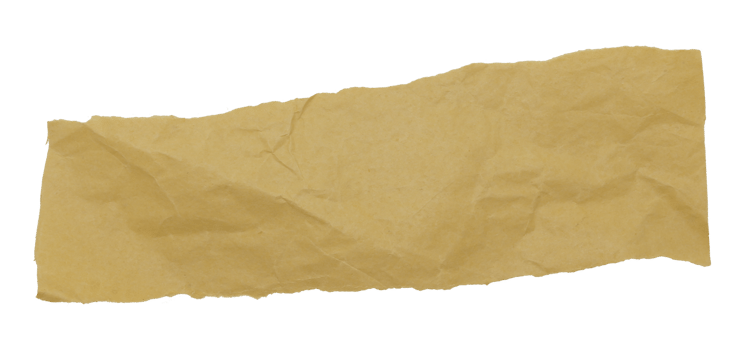 a sheet of paper torn to pieces on transparent background png file