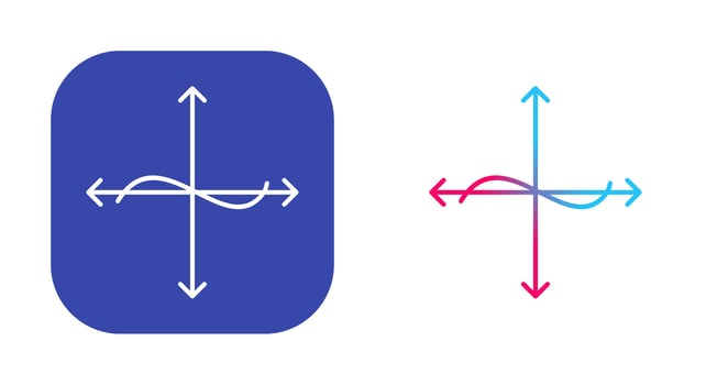 Unique Graph Vector Icon
