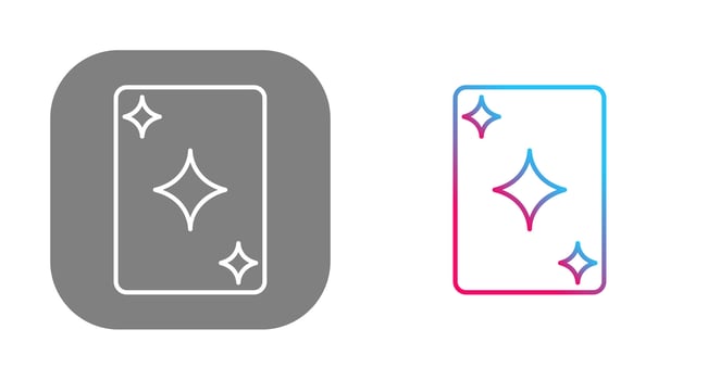 Unique Card Vector Icon