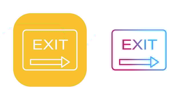 Unique Exit Vector Icon