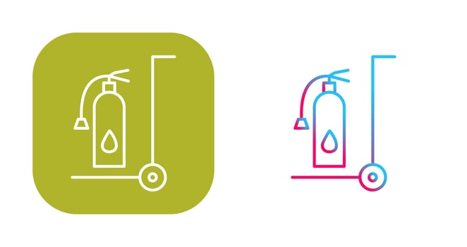 Unique Moveable Extinguisher Vector Icon