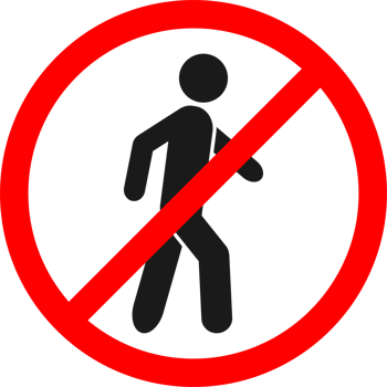 No walking traffic sign, prohibition no pedestrian sign for graphic design, logo, website, social media, mobile app, ui png