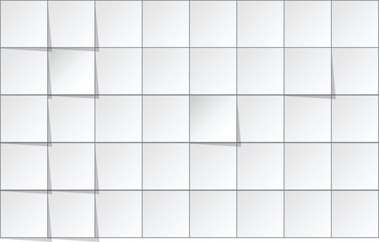 Square paper shape vector with three dimensional shadow for background design.