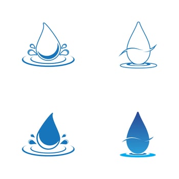 Water drop icon and symbol vector template