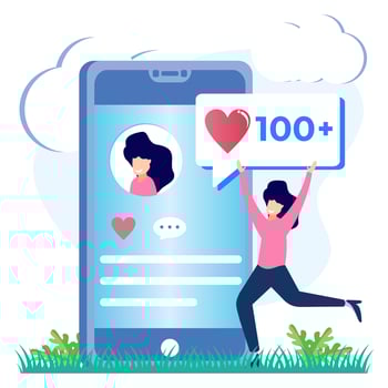 Illustration vector graphic cartoon character of social media