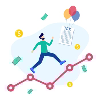 Illustration vector graphic cartoon character of tax