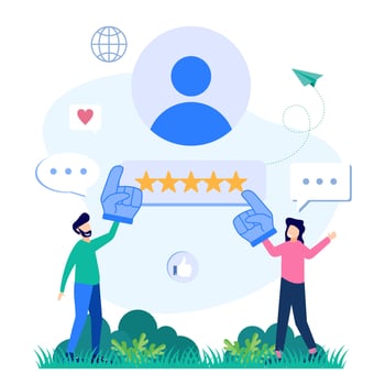 Illustration vector graphic cartoon character of feedback