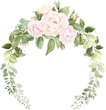 Watercolor Flower Wreath Frame png