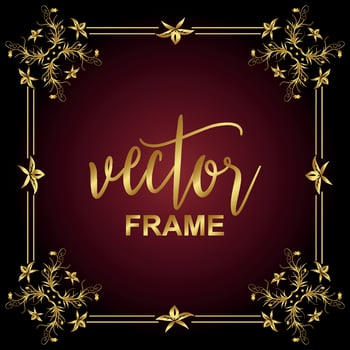 vector flourish ornament vintage floral vector frame