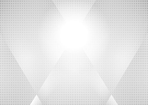 Tech geometric grey minimal background with dots vector