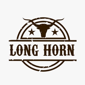 vector of long horn texas design with grunge style perfect for print etc