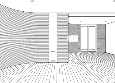 3D illustration of residential project vector