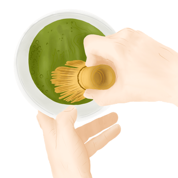 Green tea making png