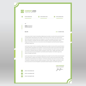 Modern business and corporate letterhead template vector