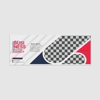 creative business agency social media cover template vector