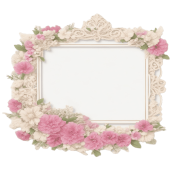 Flower Border Frame PNG Image Transparent Background Ai Generative