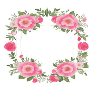Flower Border Frame PNG Image Transparent Background Ai Generative