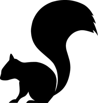 Squirrel silhouette icon vector for autumn design. Simple squirrel icon for fall season. Autumn graphic resource for icon, sign, symbol or decoration. Silhouette of squirrel for mid autumn festival