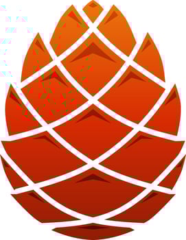 Autumn pinecone vector icon for fall season celebration. Conifer cone fall season icon from pine tree. Autumn graphic resource for autumn icon, sign, symbol or decoration