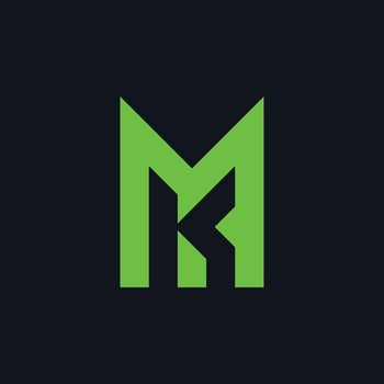 Letter MK or KM logo vector