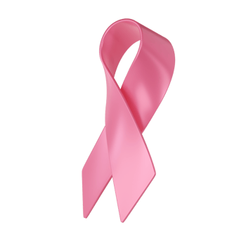 3d icon pink ribbon in the breast cancer awareness month. illustration symbol png