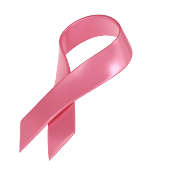 3d icon pink ribbon in the breast cancer awareness month. illustration symbol png