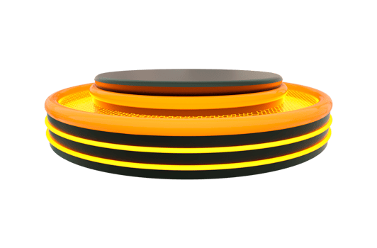3d rendered round podium png