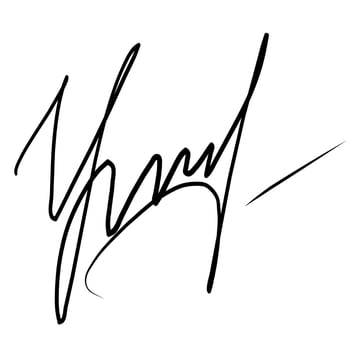 Fake handwritten signature vector